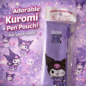 Sanrio Kuromi Skinny Pencil Pouch NEW